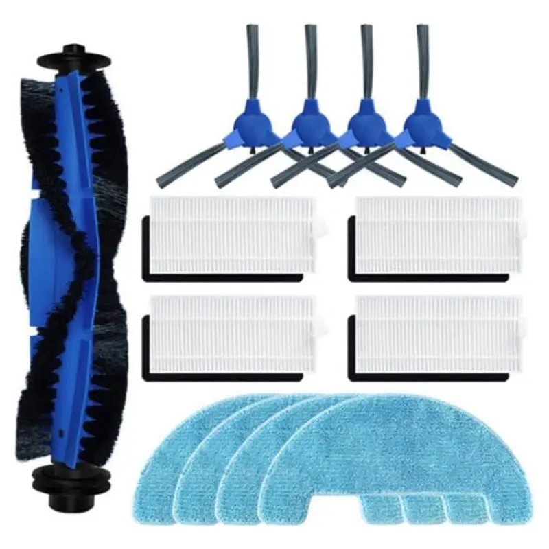 AEE2-Replacement Accessories Set For Coredy R550 R600 R650 R750 Robot Vacuum Cleaner Main Side Brush Hepa Filters Mop Pads