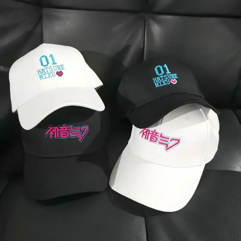 Hatsune Miku Baseball Cap Anime Embroider Men Women Outdoor Sun Hat Kawaii Comic-Con Accessories Breathable Hats Fans Gifts