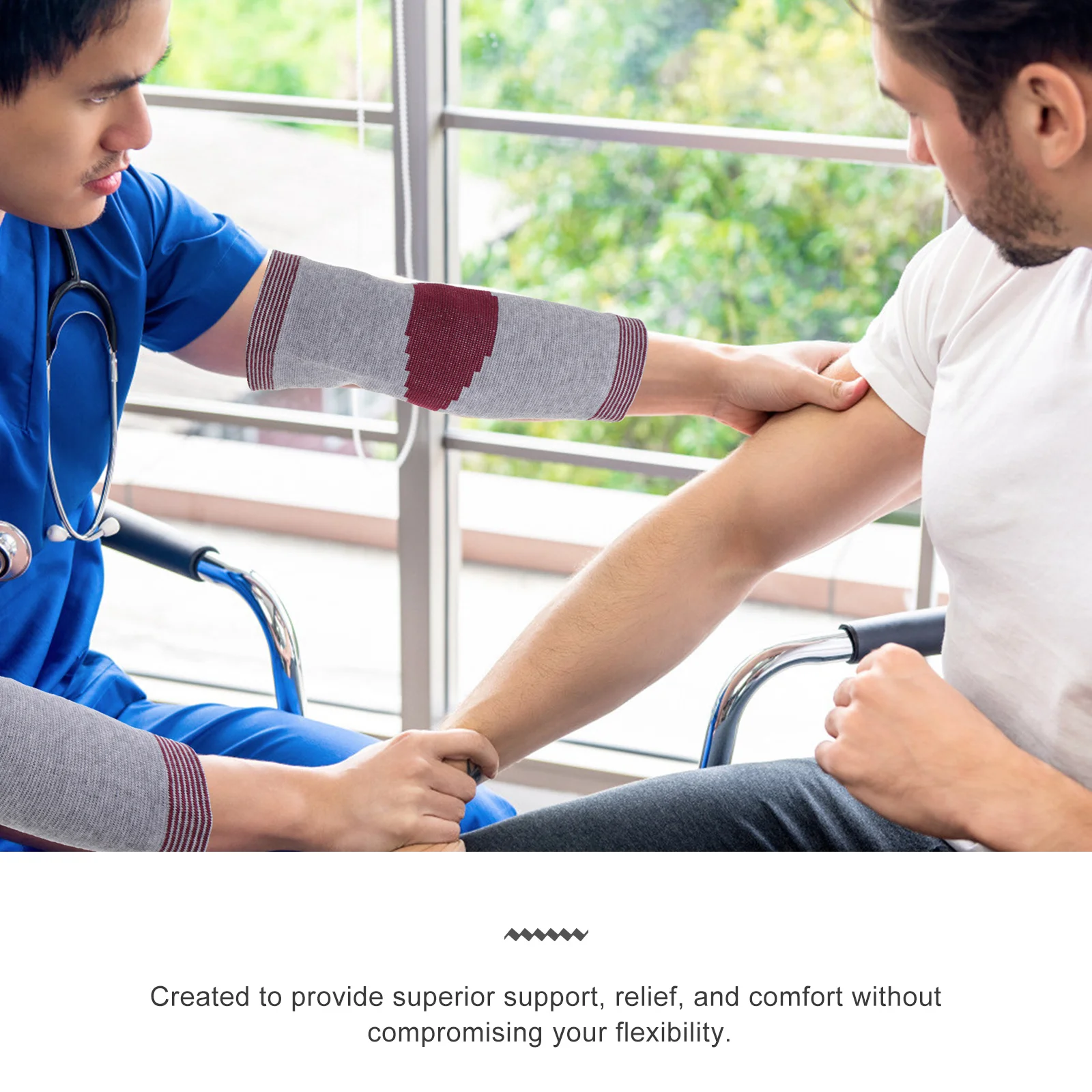 

PLAFOPE Neoprene Elbow Sleeve Support Wrap for Tennis Golf Gym Pain Relief Compression Arm Protector Adjustable Sport Brace