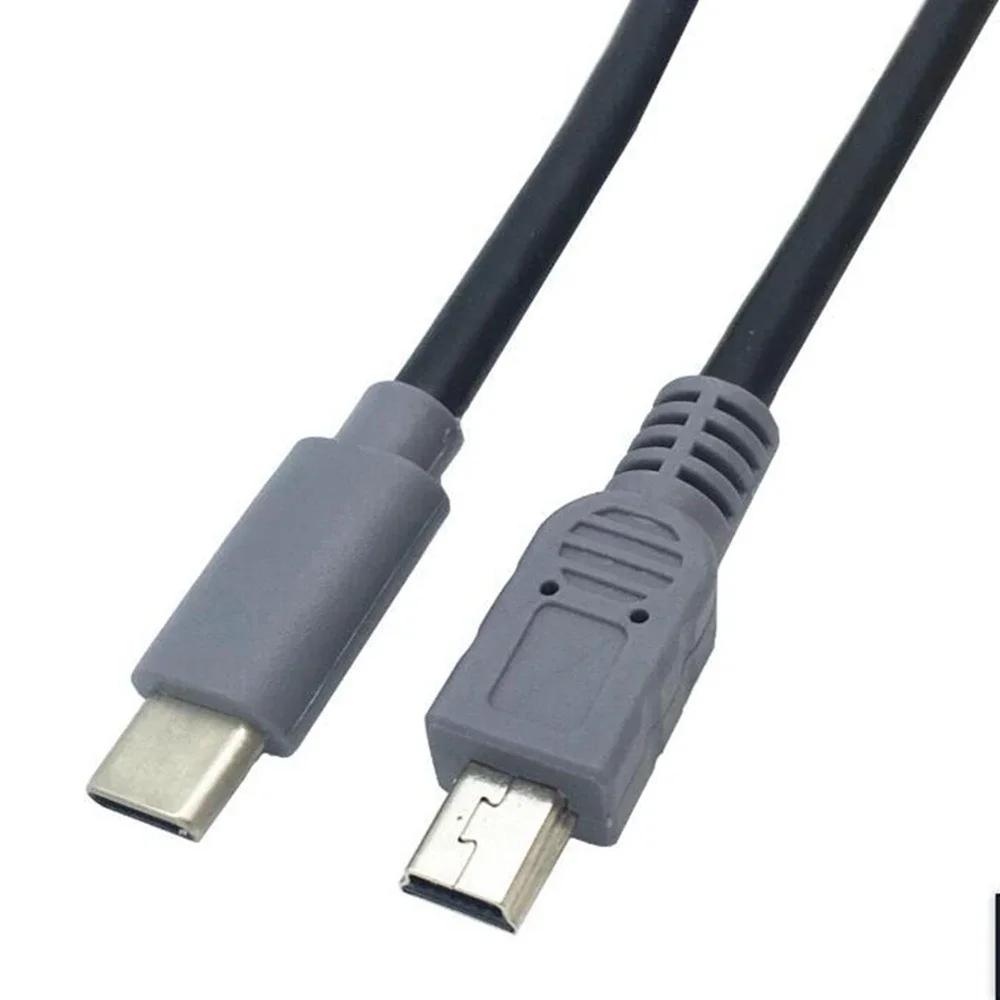 0.25M-1M 1pcs USB Type C 3.1 Male To Mini Micro USB 5 Pin B Plug Converter OTG Adapter Lead Data Cable for Mobile Macbook