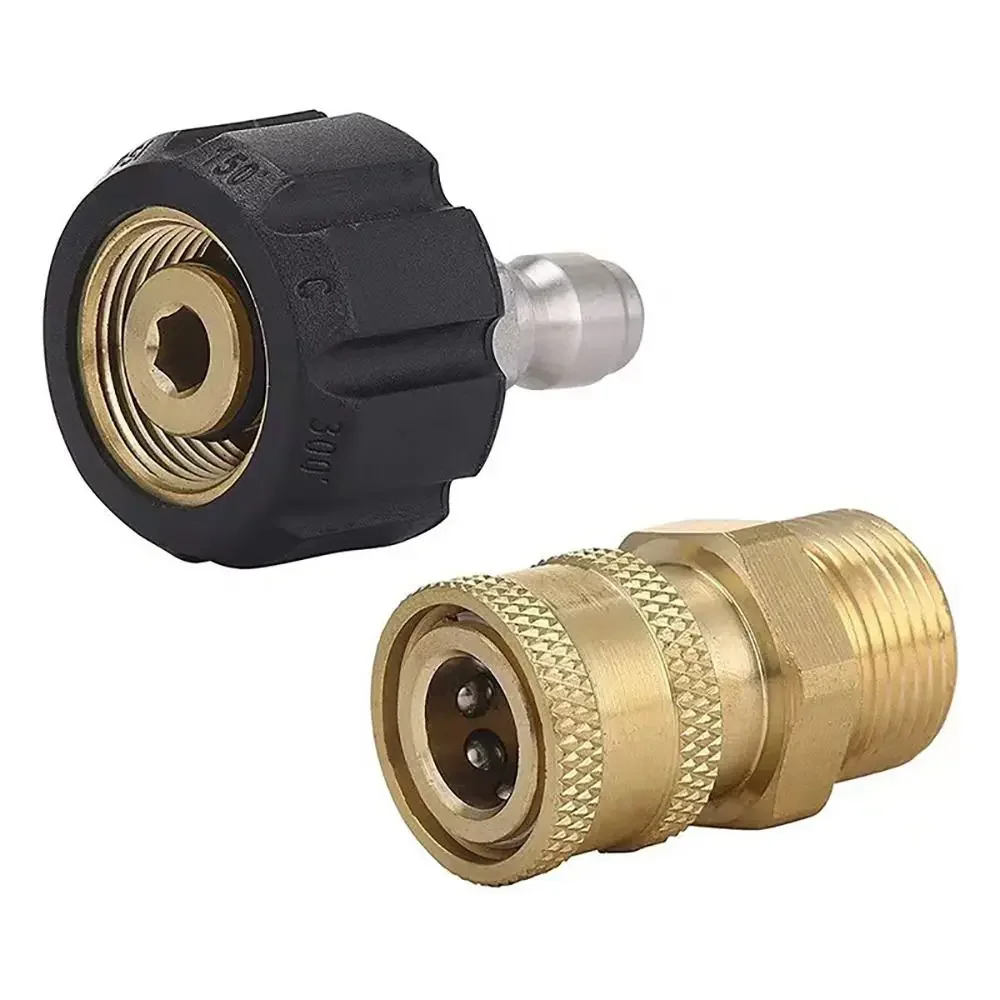 Hochdruckreiniger-Adapter-Set M22-14mm/15mm auf 1/4 Zoll, Schnellverschluss-Drehkupplungen, Schnellkupplungs-Set für Hochdruck-Sprühgeräte – Detail 7