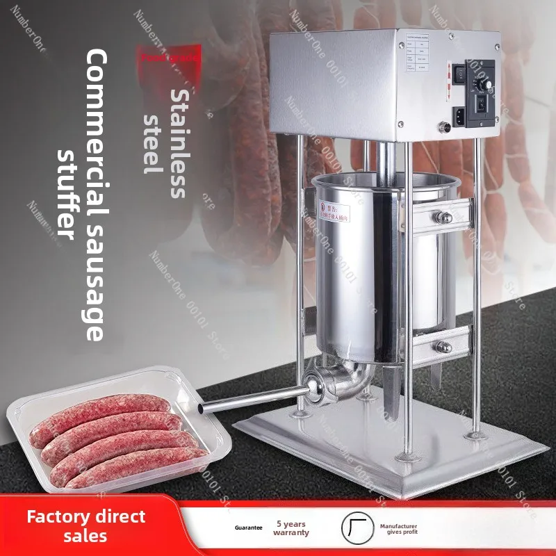 Factory Direct Supply Sausage Stuffer Commercial Vertical Electric Stainless Steel Large Sausage Stuffer Sausage Hand Crank Stuf