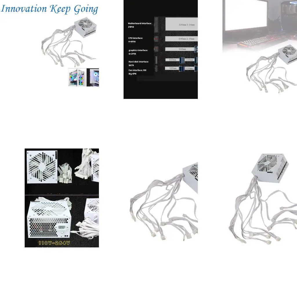 

E65C 750W 12CM Double CPU Cooling Fan 110-264V Video Game Computer Power Supply Gaming PC Power Supply Computer Mining