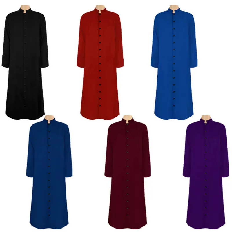 تأثيري أسطورة رجال الدين رداء Cassock مع Cincture القرون الوسطى رجال الدين Vestments الروماني الكاهن رداء Cassock زي