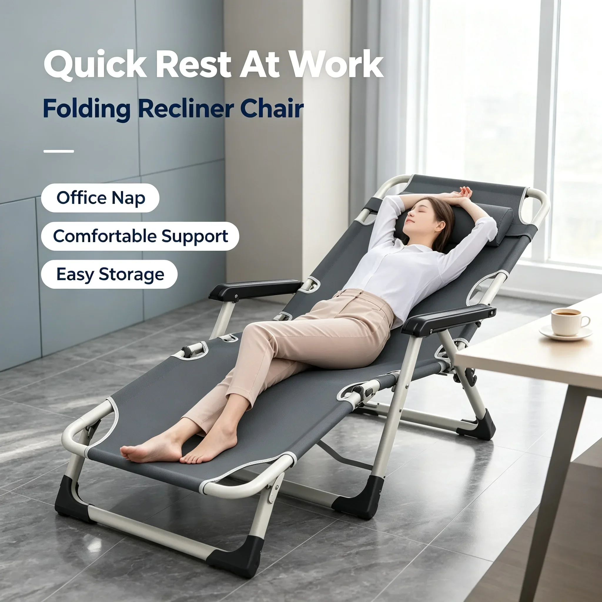 Office Lounge Chair, Camping Bed, Multifunctional Lounge Chair, Dual-use Lounge Chair, Beach Chair