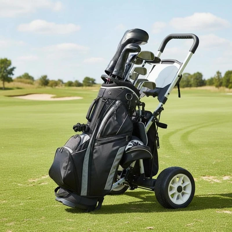 Golf Club Carry Bag 36 Inch For Course Tournament Driving Range, 14 Way Organizer Divider Top 13 Pockets, Detachable Straps Handles Dust Cover Black Color-Block Design Individual Full Length Wells Accessory Storage Pockets Mens Womens Golf Equipment