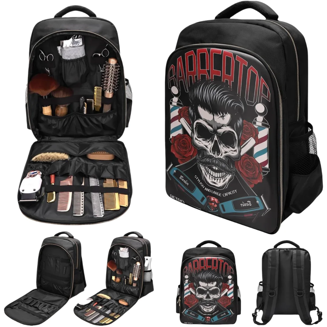 3-Piece Multi-Functional Tool Kit Storage Bag - Versatile Backpack for Hairdressing Tools, Ideal for On-the-Go Barbers