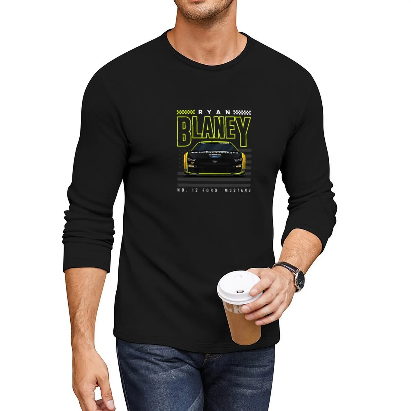 Ryan Blaney 2022 Next Gen Mustang Long T-Shirt new edition t shirt hippie clothes t shirts men