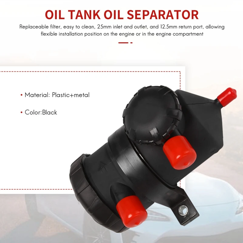 Universal Provent 200 Oil Separator Catch Can Filter For Ford Patrol Turbo 4Wds Charged Toyota Landcruiser Oil Can 2Mgd-1