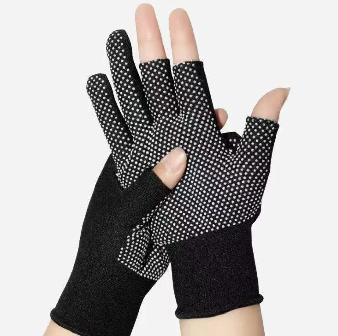 Non-slip Touchscreen Gloves Nylon Men Women Outdoor Summer Motor Cycling Driving Sports Fitness Breathable Half Finger Gloves