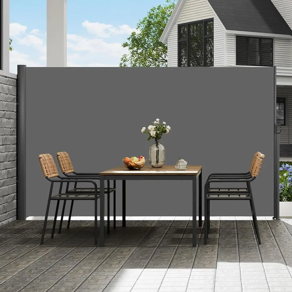 

Retractable Side Awning, UV 50 71''x118'' ull Rust-Proo Outdoor Privacy Sn, 280 g Thicken olding Room Divider ence & Wind Sn or