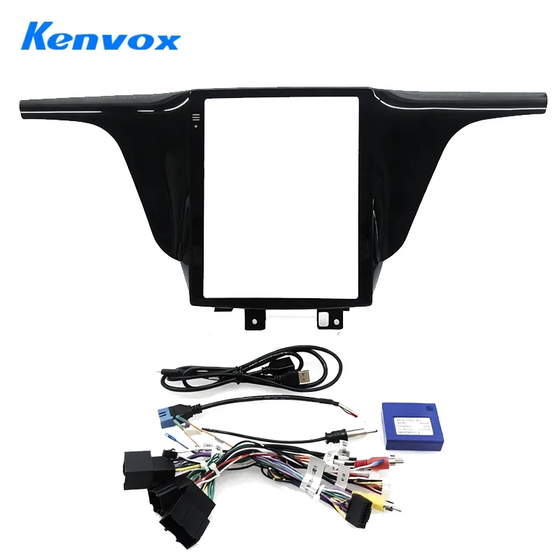 

Kenvox 9.7" Tesla Vertical Screen Car Radio Fascia Frame for Buick 2017 GL8 Stereo Dash Kit Install Panel wire harness Adapter