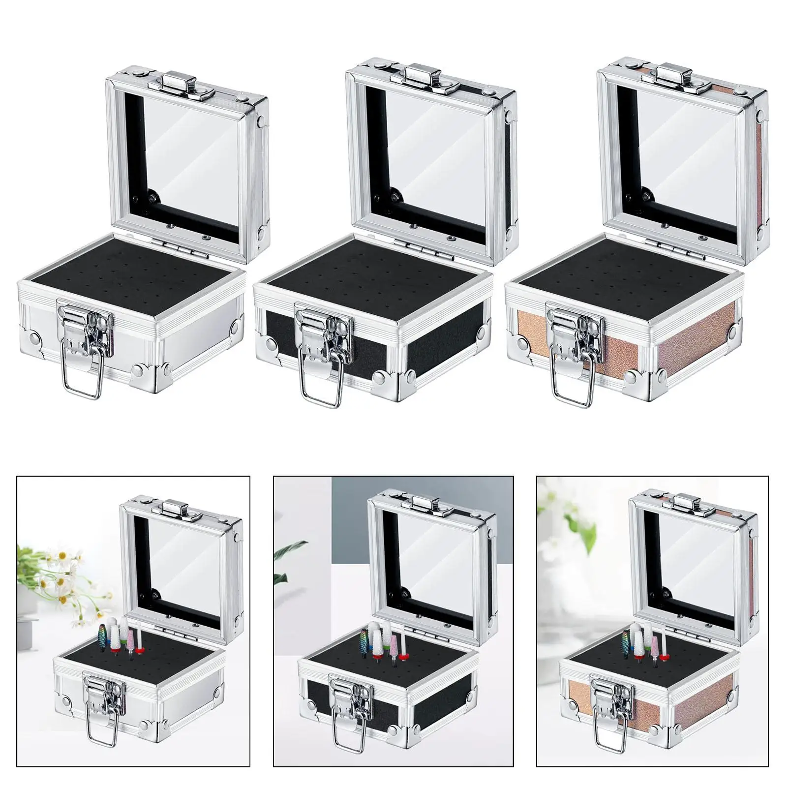 

Портативный органайзер для насадок для маникюра и педикюра, 25 отверстий, для салонов красоты и домашнего использования