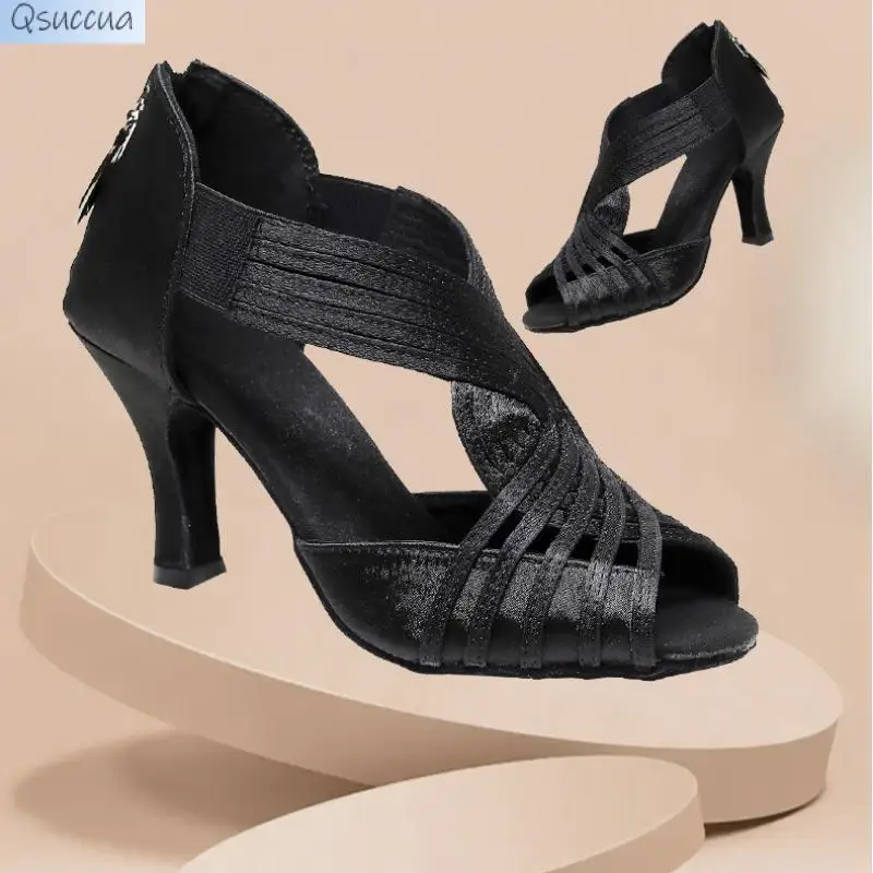 

New Women's Latin Dance Shoes High Heels Social Dance Shoes Adult 8Cm