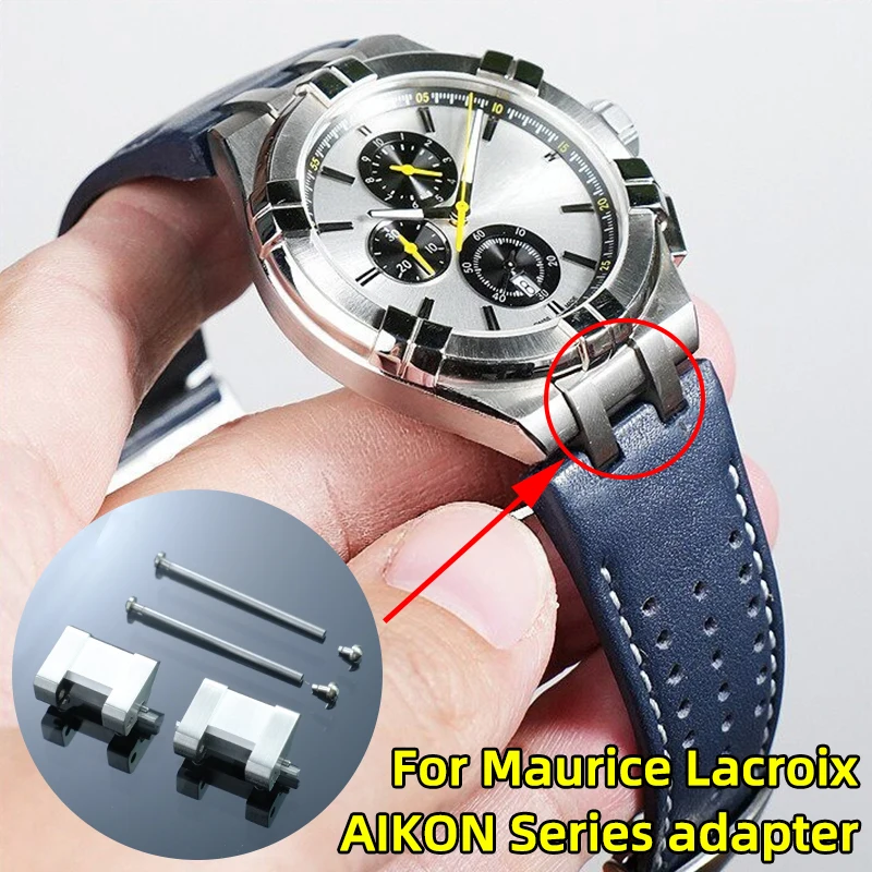 For Maurice Lacroix watch band Adapter | AIKON Series AI6008/6007/6038/6058/1108-Silicone/Rubber/Leather Strap Connector parts