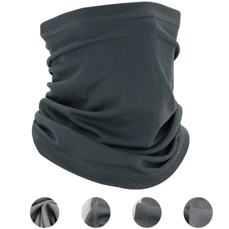 Men Windproof Neck Gaiter Elastic Tube Scarf Ear Cover Male Head Scarves Half Face Sun Ring Headscarf Headband Bandana