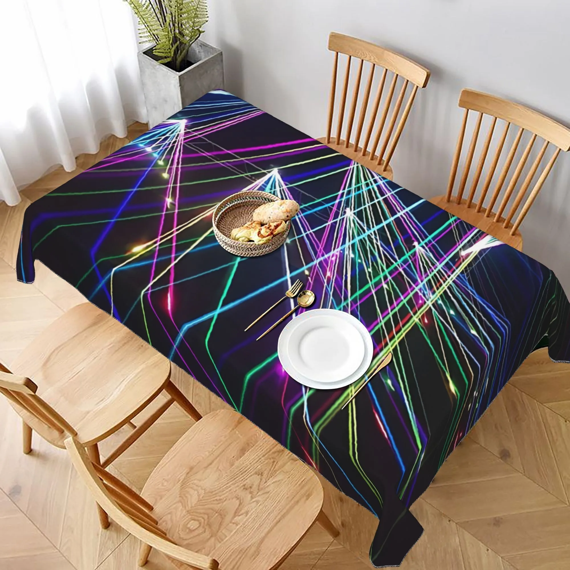 1 piece Cyber Neon Tablecloth | Bring a disco party to your dining tablezyc