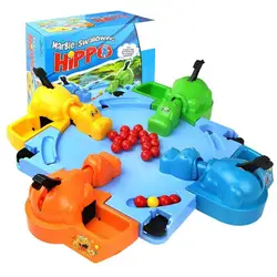 Interactive Eat Ball Frog Board Game Party Game Multiplayer Competitive Race Toy Hungry Hippopotamus Game Board