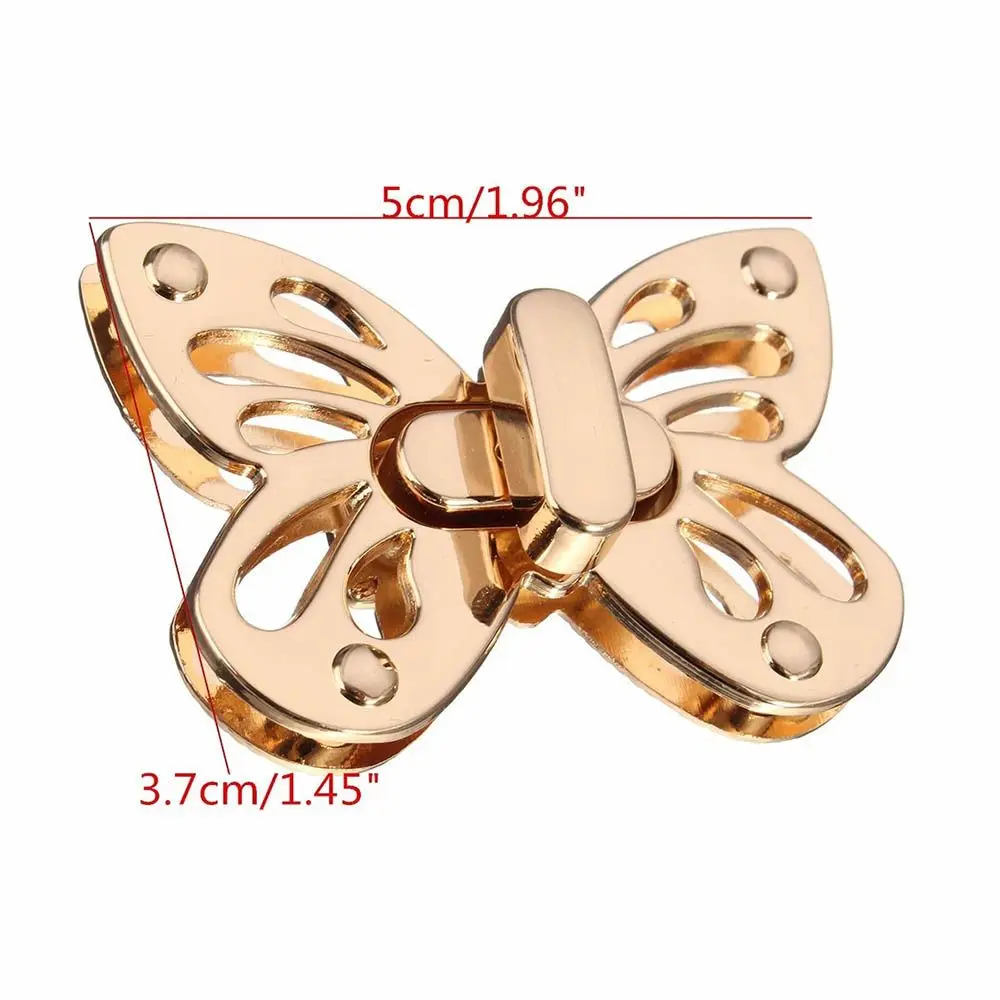 Luggage Turnlock Craft Coin Gold Buckle Turn Case Tongue Butterfly Bag Belt Twist Lock 1PC Purse Accessories