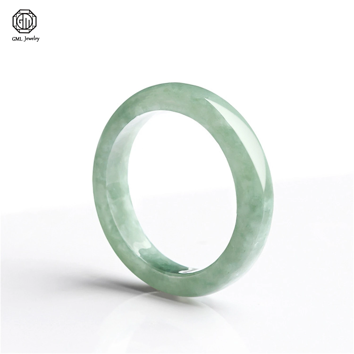 

Natural Jadeite Ring Type Bean Certified A Grade Jade Couple Rings Set for Men Women Anniversary Valentine Adjustable Stackable