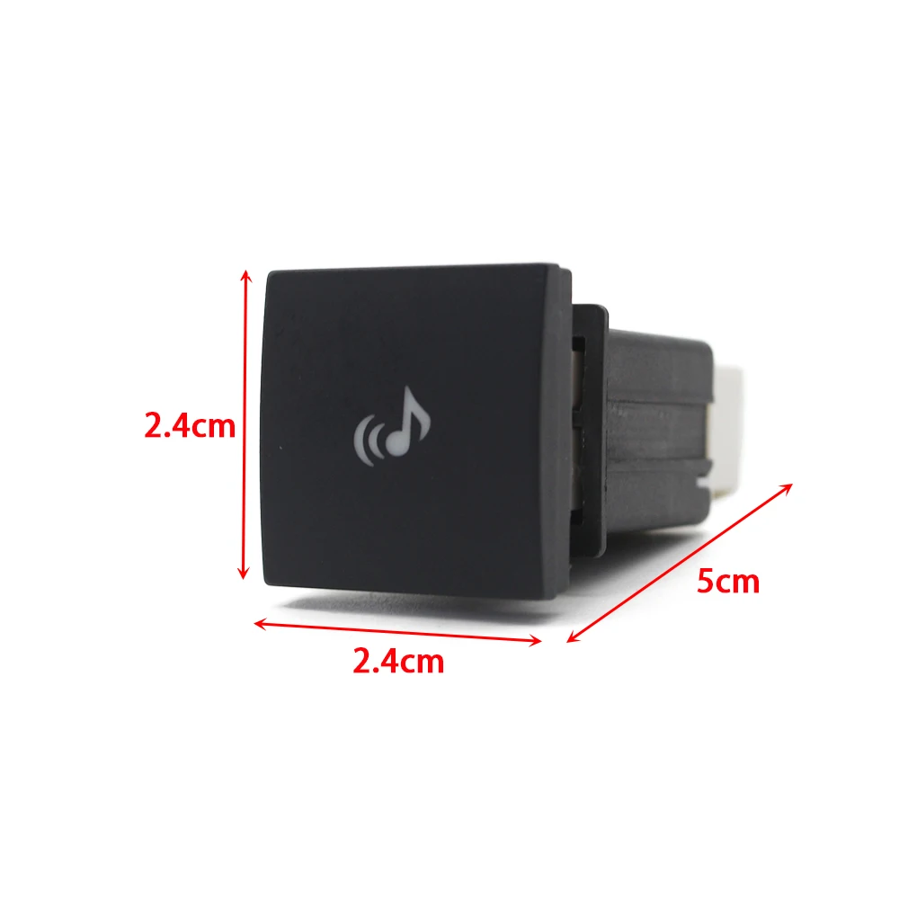 Car Red LED DRL Light Packing Radar Power On Off Camera Mirror Switch Button For VW Golf 6 Jetta 5 MK5 Caddy EOS Scirocco