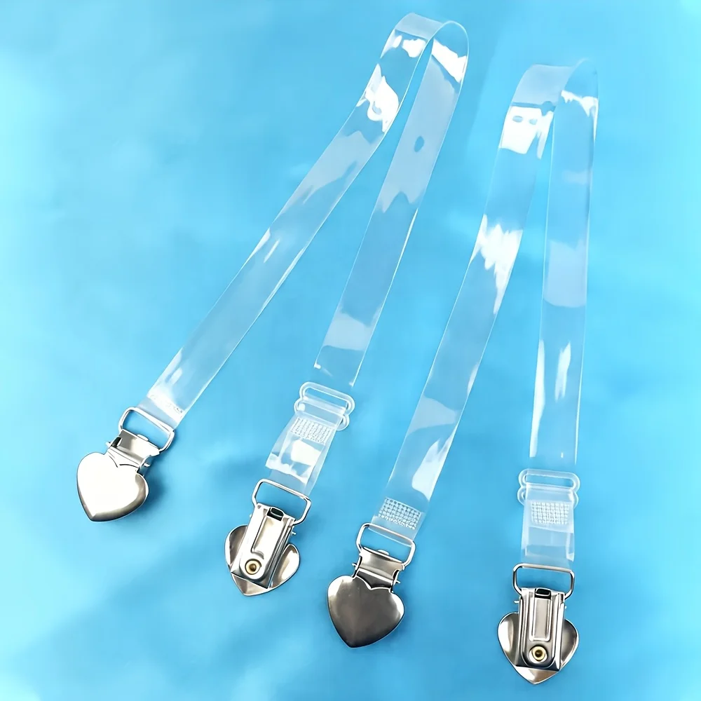 Invisible Transparent Bra Shoulder Strap, Seamless Duckbill Clip Anti‑Slip Fastener for Cami Suspender