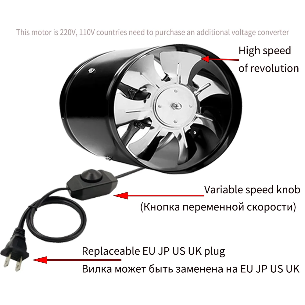 4/6/8 Inch Grow tent Adjustable Speed Centrifugal Fans Kit Activated Carbon Air Filter Set Indoor Hydroponics For Plants GrowBox