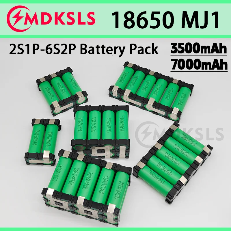 2026 MDKSLS 18650 MJ1 2S 3S 4S 5S 6S 3500mAh 7000mAh 7.4V 12.6V 16.8V 21V 25.2V Geet Screwdriver Battery Welding Battery