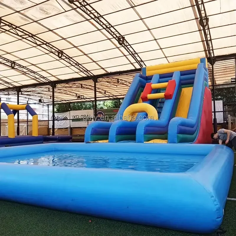 Octopus Bounce House Water Bouncy Castle Ocean Theme Water Slides Inflatable with Pool for Adults Kids Party