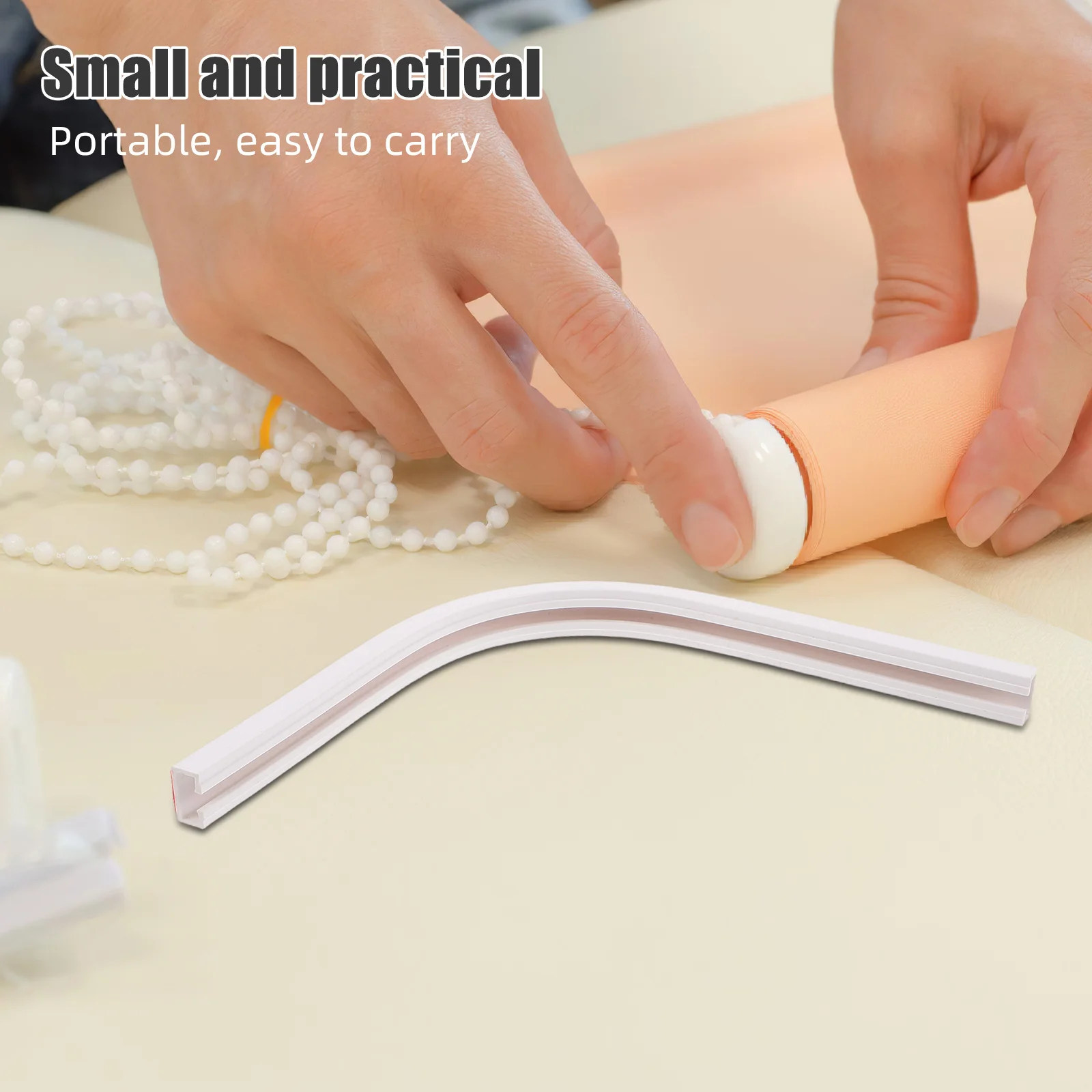 

Nano Curtain Track No Drill Adhesive Wall Mounted For Bedroom Bathroom Rv Office Smooth Silent Slide Aluminium Alloy Roller