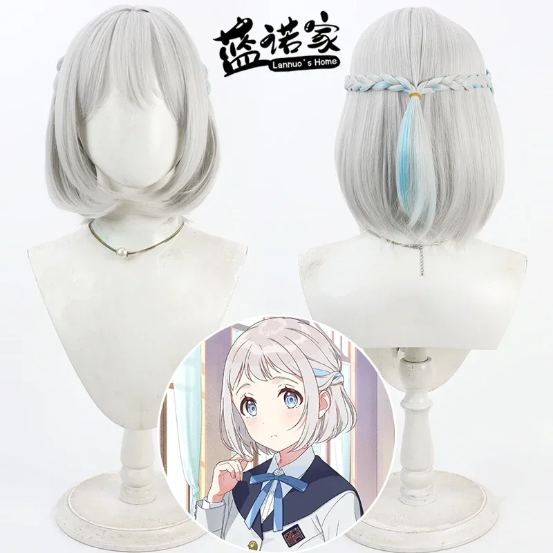 

Аниме-парик для косплея Gakuen IDOLM@STER Катсуги Лилла, для ролевых игр, вечеринок, костюмный реквизит, синтетические волосы, термостойкое волокно