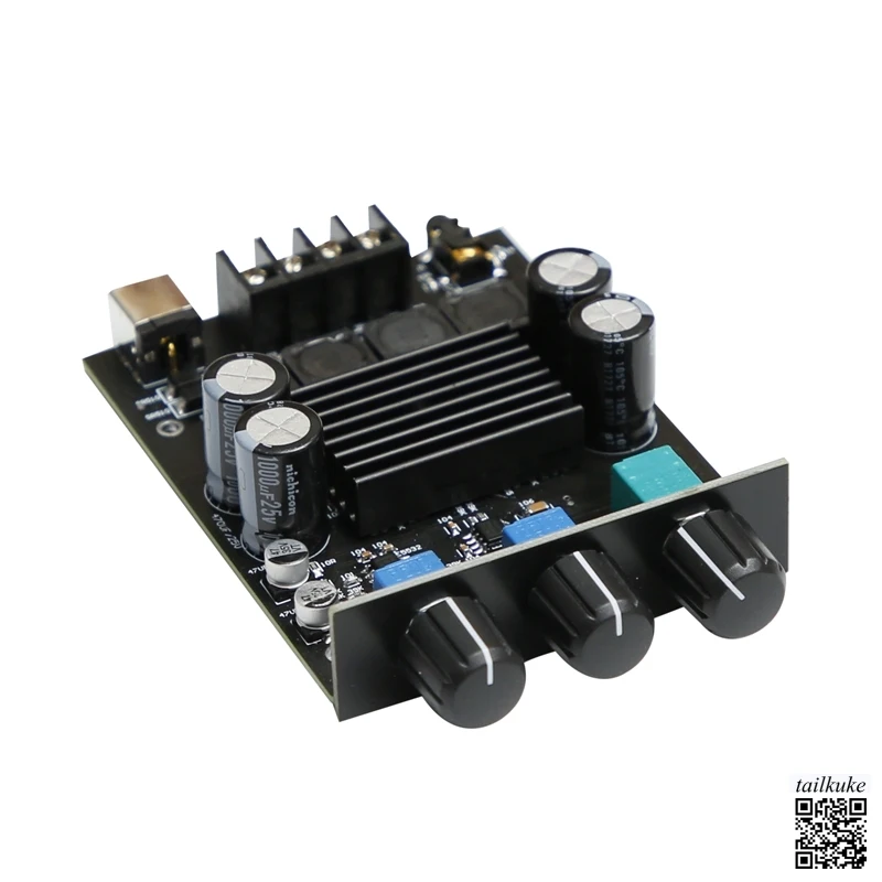 YJ-100C TPA3116 Dual Core 2.0 Digital Tone 100Wx2 High-power D-class Stereo HiFi Amplifier Board