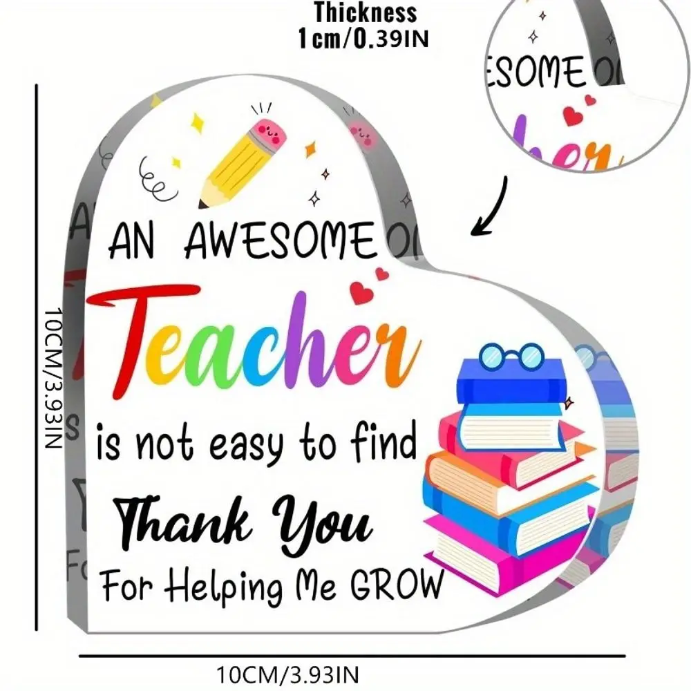 Acrylic Keepsake Teacher Appreciation Signs: Thoughtful Gifts for Women, Men, and Tutors on Teachers' Day, Appreciation Week, or Teacher's Birthday (Awesome Teacher)
