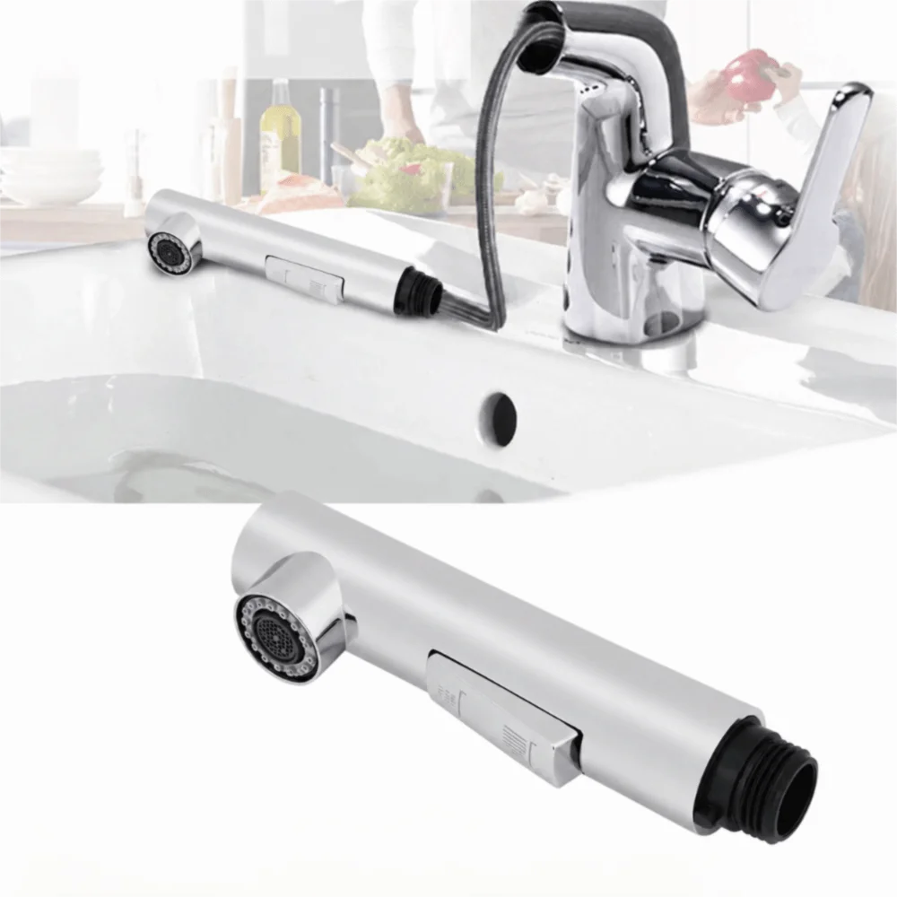 Pull Out Faucet Sprayer ABS Material 2 Spraying Modes Sink Sprayer Head G1/2 Male Thread Surface Plating Treatment