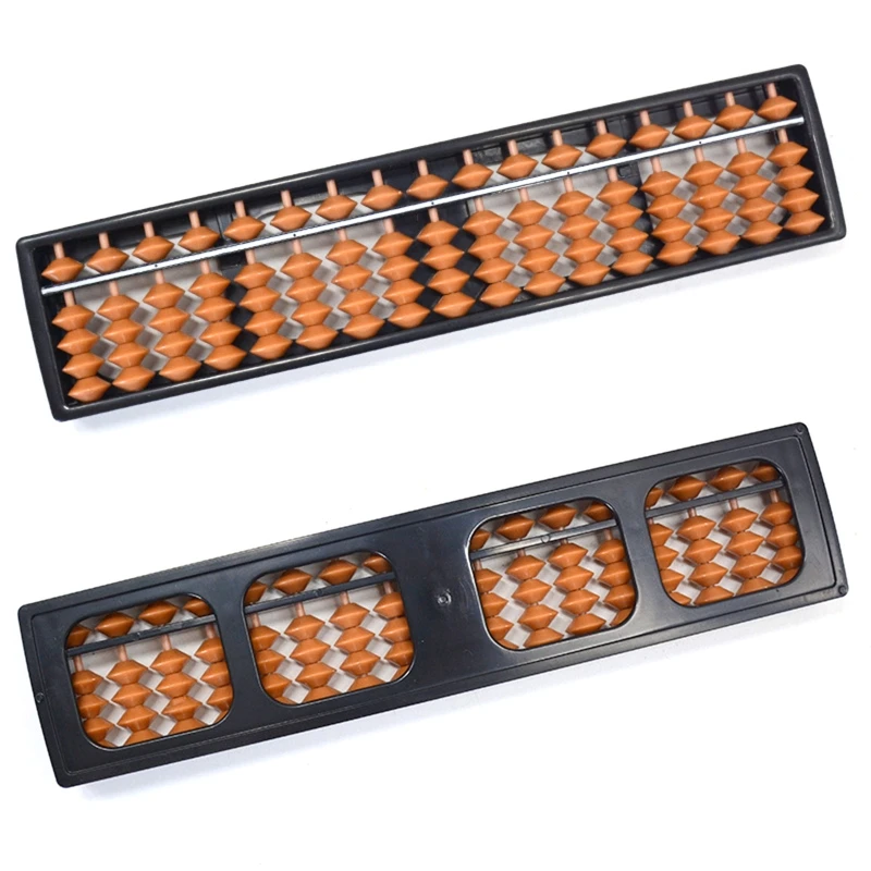 Professional Abacus with Reset Button Anti-Skid Rubber Feet Chinese Abacus Calculator for Students Teachers Math Lessons D5QC