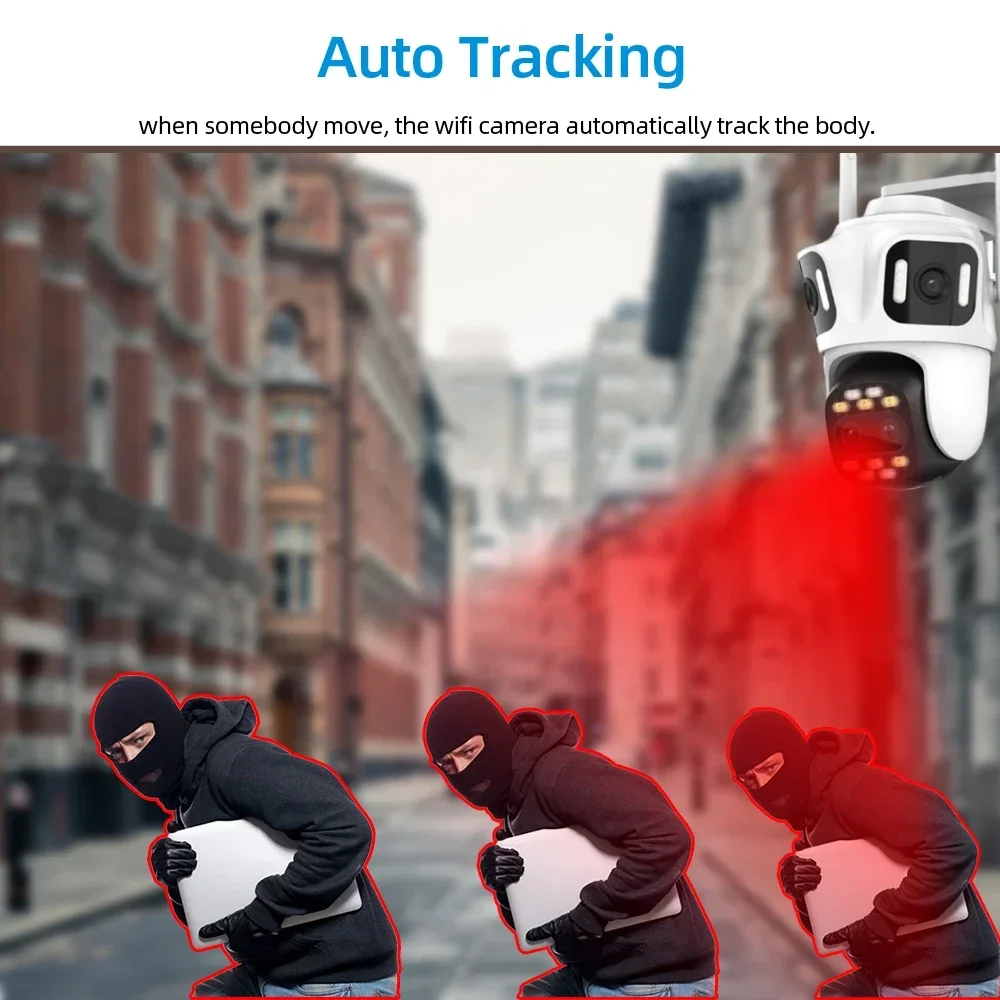 5MP Wifi E27 Interface Light Bulb Surveillance Camera Indoor Home Auto Tracking Wireless PTZ  Security Camera Spotlight IP Cam