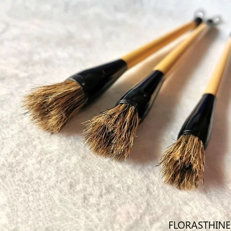 Hollow Bristle Chinese Painting Brush Pen Set Zeng Gang Freehand Color Ink Landscape Tree Outline Special Painting Dianzi Brush