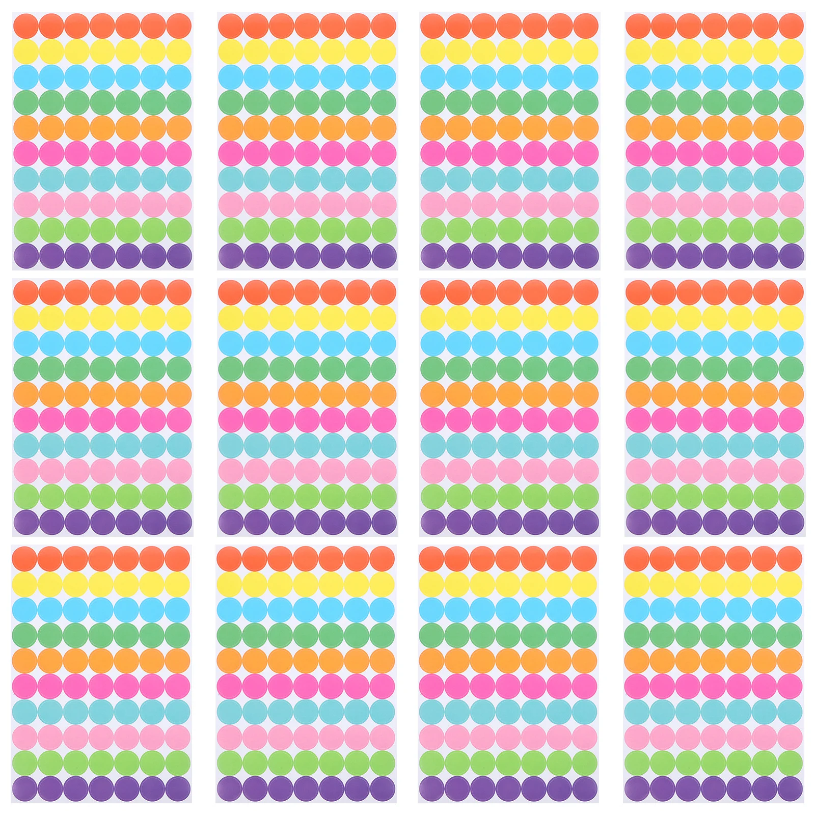 20 листов цветных точечных наклеек, круглые этикетки, наклейки для организации цветового кодирования, домашнего хранения, маленькие круглые этикетки, файлы