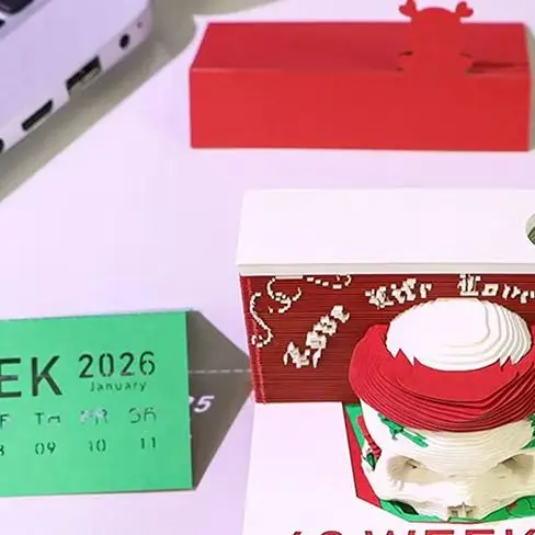 

3D художественный блокнот, календарь 2026, нелипкие листы, бумажные заметки, настольные канцелярские принадлежности, офисные аксессуары, настольные аксессуары, подарки