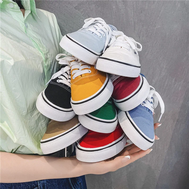 Classics Brand Canvas Shoes Women Skatebarding Shoes Woman Fashion Sneakers Casual Loafers Ladies Low-cut Female Student Shoes