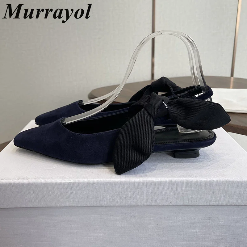 Low Heel Pumps Women Pointed Toe Suede Shallow Mouth Single Shoes Slingback Sandals Office Commuting Shoes Zapatos De Mujer 2026