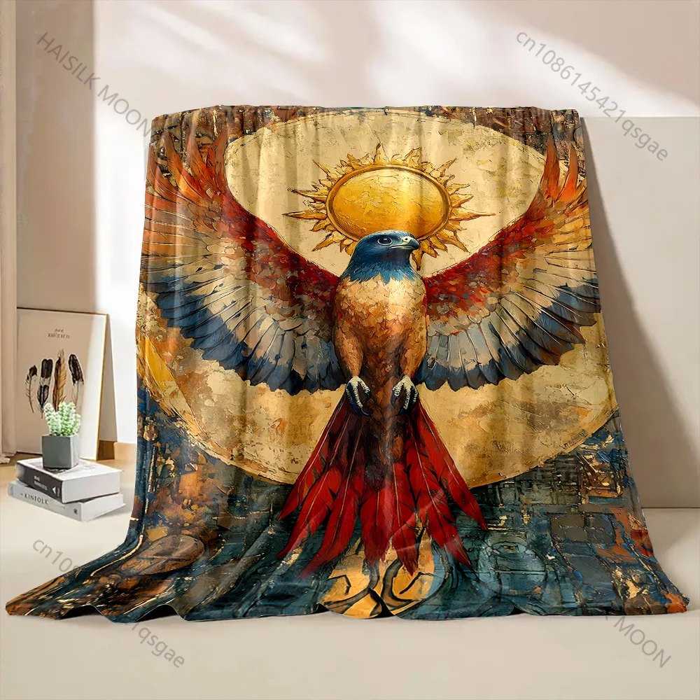 

Плед с принтом орла, парящего на фоне солнца, теплый, мягкий, пушистый, для детей и взрослых, для дивана, кровати, дома, путешествий, кемпинга