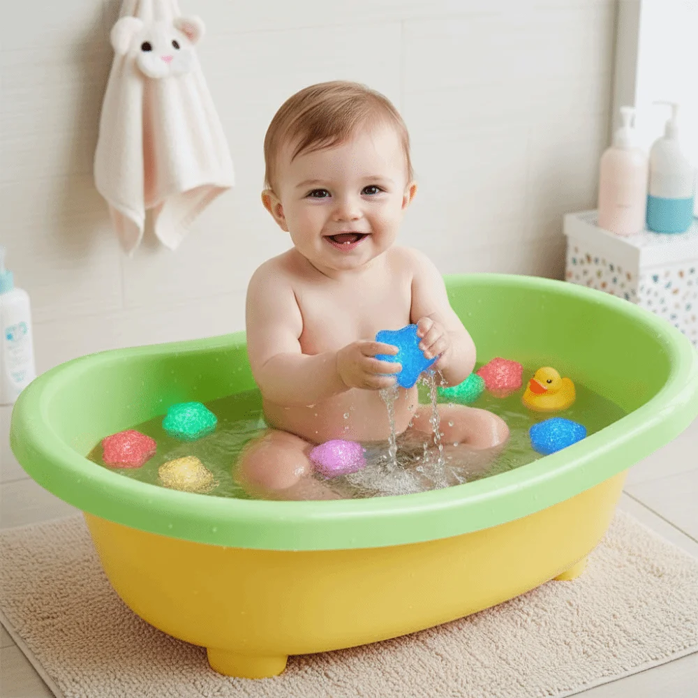 

12pcs/box Water Induction Design Induction LED Glowing Star Bath Toy Eco Safe Water Induction Luminous Floating Toy