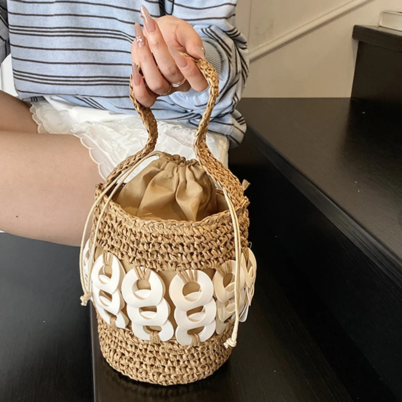 

Straw Bag for Women Summer Rattan Bags Handmade Woven Beach bag Bohemia Handbag Crossbody Shoulder bags Fashion Rattan Purse