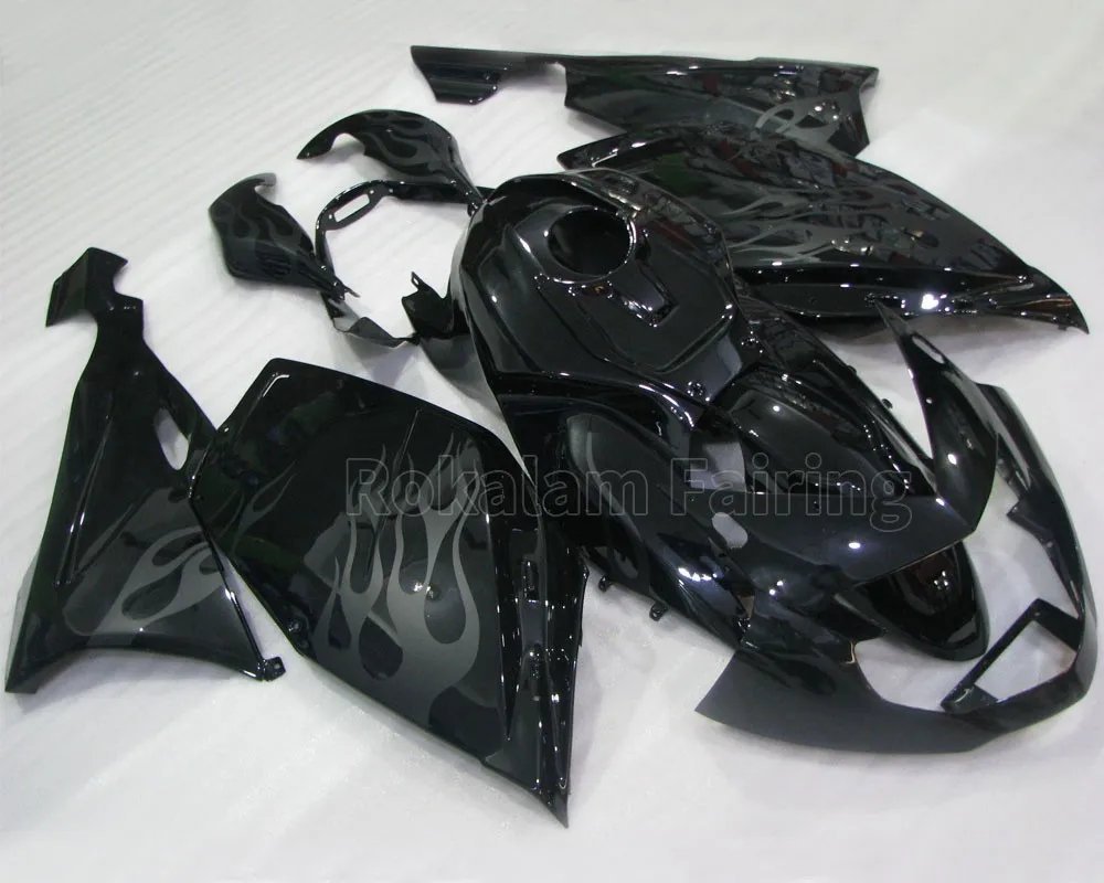 For BMW K1200S 05 06 07 08 K 1200S K1200 S 2005 2006 2007 2008 ABS Black Flame Motorcycle Fairing Set