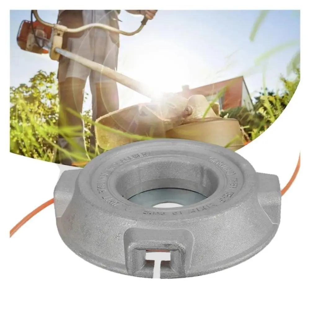 Aluminum Alloy Grass Trimmer Head Iron Disc Nylon Spool Lawn Mower Head No Need Disassemble Bump Feed Brush Cutter Head