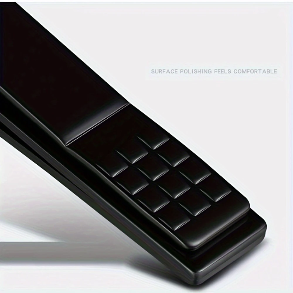 Kit de cortaúñas negros de 10 piezas con estuche de viaje: pinzas y cortaúñas profesionales para cutículas, juego completo de aseo para el hogar