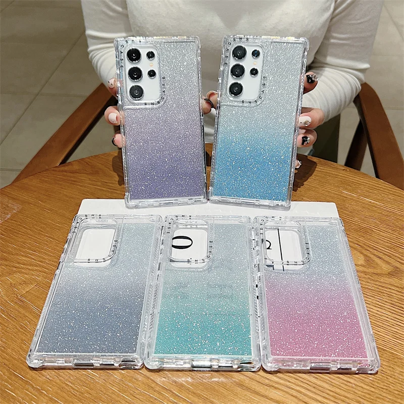 Luxury Flash three in one phone case for Samsung Galaxy S25 S24 S23 S22 S21 Plus Ultra FE  Shockrpoof Cover and Anti Drop Bumper