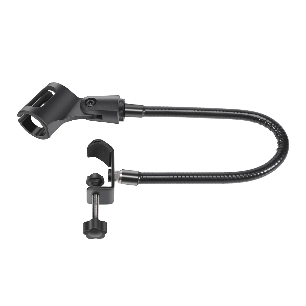 ABSQ-حامل ميكروفون مرن معقوفة مكتب حامل مشابك ميكروفون الذراع معدات تسجيل لاجتماع محاضرة البودكاست