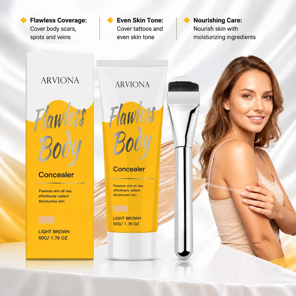 ARVIONA Flawless Body Concealer Full Natural Coverage Lightweight Long Lasting Smooth Creamy Texture Multiscene Convenient Use